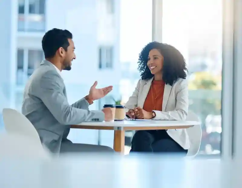 People connecting in an authentic sales conversation with MEGA